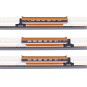 AZAR_T01-OR2-Azar T01-OR2 Set of 3 additional TGV Paris Sud-Est (PSE) cars, world record, SNCF, orange, Z scale