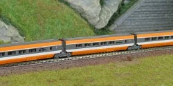 Azar T01-OR2 Set de 3 voitures supplémentaires TGV Paris Sud-Est (PSE), record du monde, SNCF, orange, échelle Z AZAR Models AZA