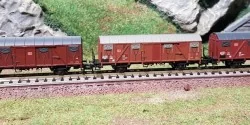 Liliput 260136 Set of 3 DB AG covered wagons, brown - Liliput - Lil...