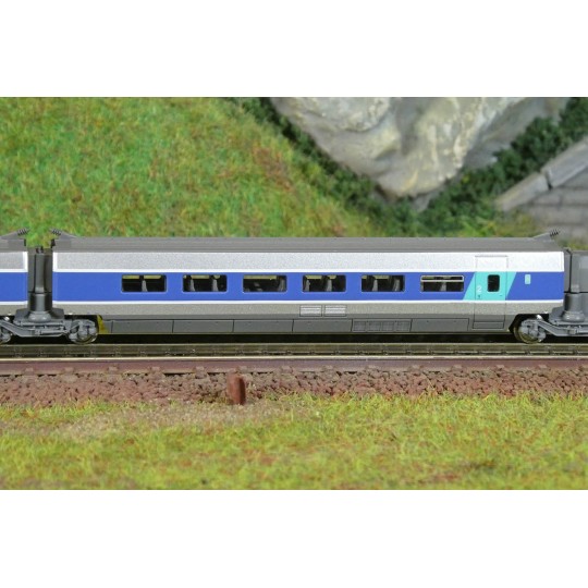 AZAR_T01-AB2-Azar T01-AB2 Set of 3 additional TGV Paris Sud-Est (PSE) cars, SNCF, Atlantique, Z scale