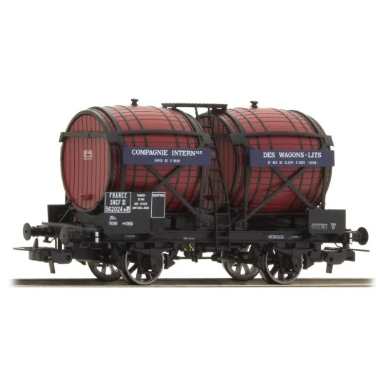 Lsm_30561-Ls Models 30561 Wagon citerne OCEM Bi-foudres, sans guérite, brun, CIWL, SNCF