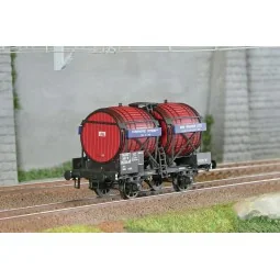 Ls Models 30561 Wagon citerne OCEM Bi-foudres, sans guérite, brun, CIWL, SNCF Ls models Lsm_30561 - 1