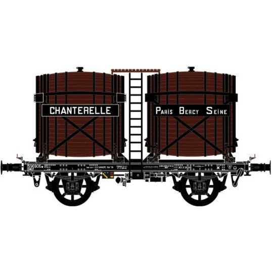 Lsm_30562-LS Models 30562 OCEM Bi-foudres tank wagon, without guard's cabin, brown, CHANTERELLE, SNCF
