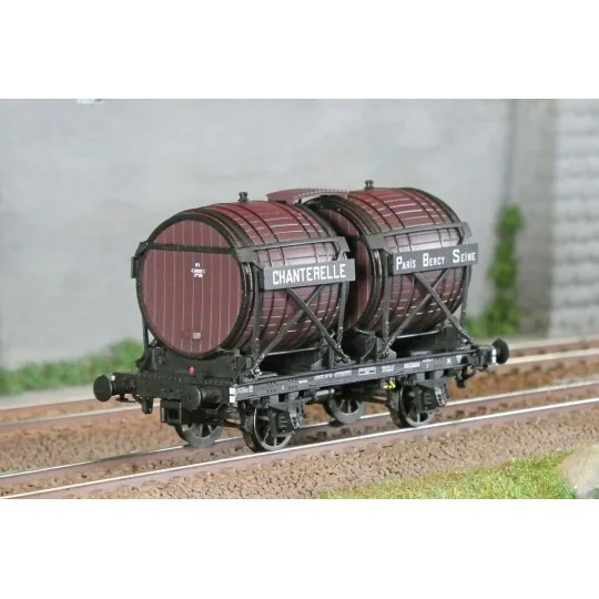 Lsm_30562-Ls Models 30562 Wagon citerne OCEM Bi-foudres, sans guérite, brun, CHANTERELLE, SNCF