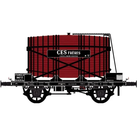 Lsm_30563-Ls Models 30563 OCEM Monovoltaic Tank Wagon, without guard's cabin, brown, CES FRERES, SNCF