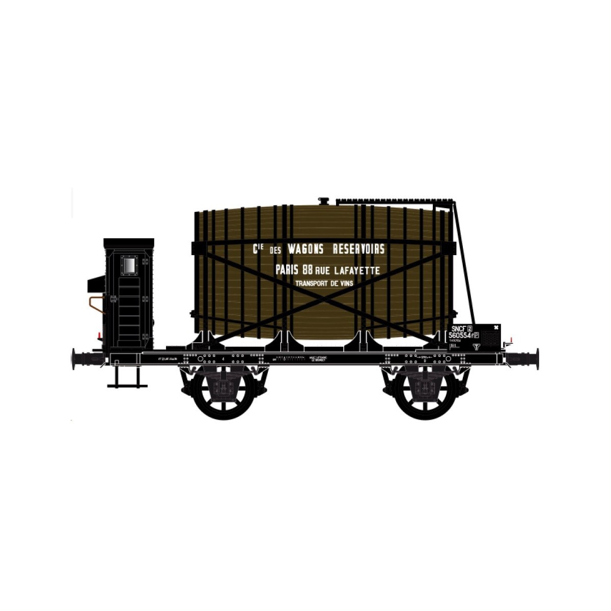 LS Models 30565 OCEM Monovoltaic Tank Wagon, with guard's cabin, br...