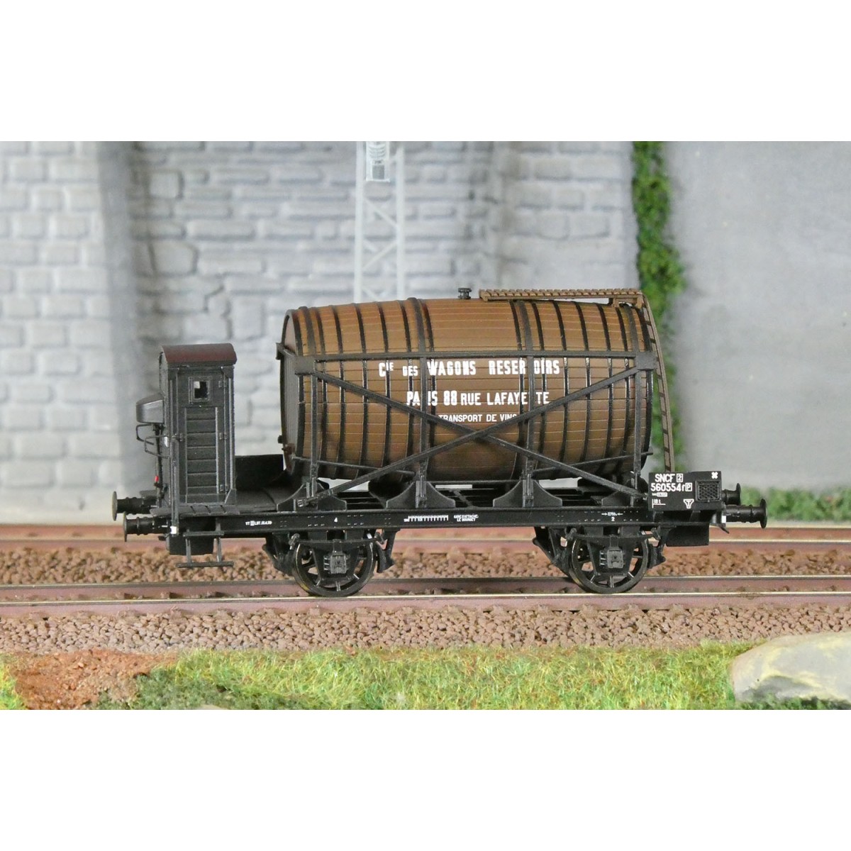 Ls Models 30565 Wagon citerne OCEM Monofoudre, avec guérite, brun, Cie des WAGONS RESERVOIRS, SNCF Ls models Lsm_30565 - 2