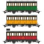 VM-040-Ree Modeles VM040 Set of 3 "CHICKEN CAGE" wagons, Vivarais Tourist Train, HOm