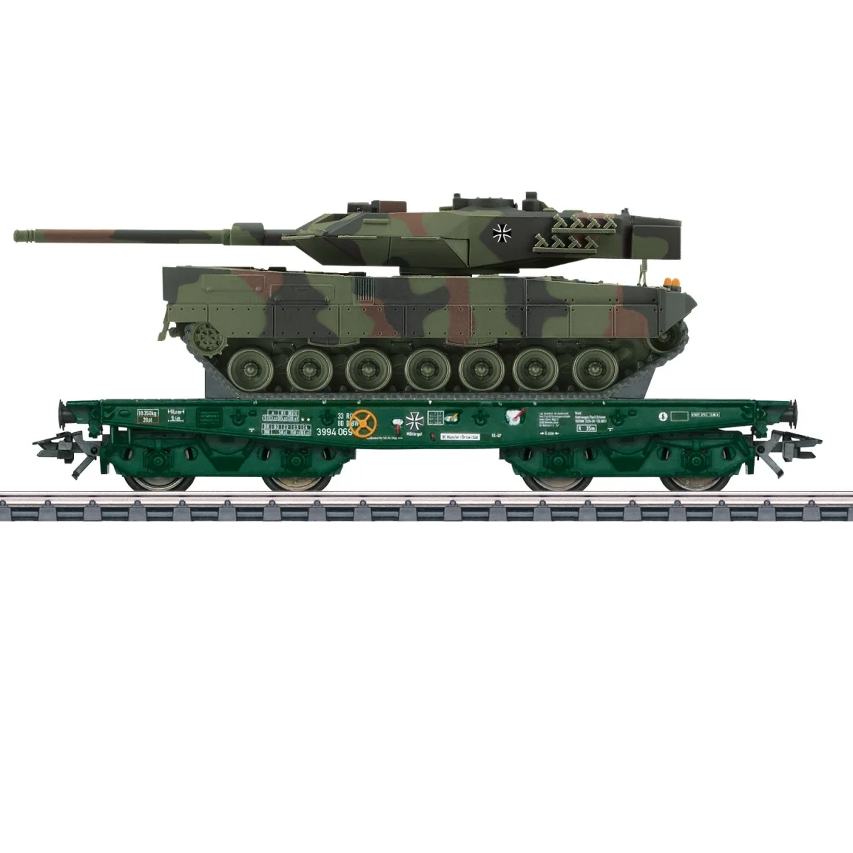 Marklin 48843 Rlmmps flat wagon for heavy load transport, DB, with ...