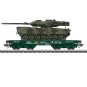 Marklin_48843-Marklin 48843 Wagon plat Rlmmps pour le transport de charges lourdes, DB, avec char Leopard 2A6