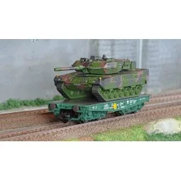 Marklin 48843 Wagon plat Rlmmps pour le transport de charges lourdes, DB, avec char Leopard 2A6 Marklin Marklin_48843 - 1