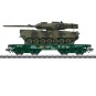 Marklin_48871-Marklin 48871 Wagon plat Rlmmps pour le transport de charges lourdes, DB, avec char Leopard 2A6