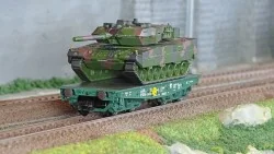 Marklin 48871 Wagon plat Rlmmps pour le transport de charges lourdes, DB, avec char Leopard 2A6 Marklin Marklin_48871 - 1