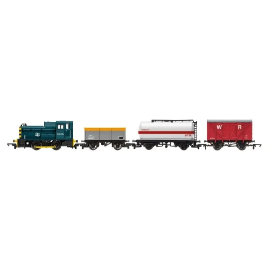Hornby R1279P Network Traveller HO/OO Starter Set R1279P-Hornby R1279P Network Traveller Starter Set, diesel locomotive + wagons