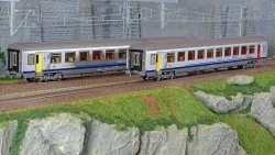 LS Models 41216 Set of 2 VTU coaches, B10tux / B10tuxh, TER Bourgog...