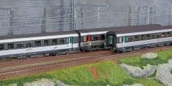 LS Models 41215 Set de 3 voitures VTU, B5rtux / A10rtu / B11rtu, livrée Corail +, SNCF, logo Casquette, éclairées Ls models Lsm_