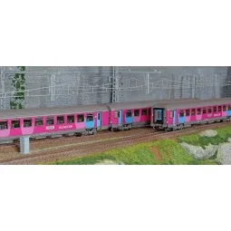 LS Models 40992 Set of 3 VTU B10/B11/B11 coaches, Ouigo, light grey...