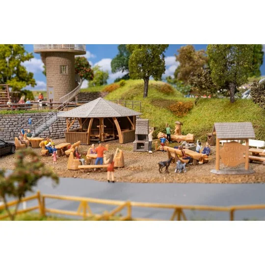 Faller_190036-Faller 190036 Maquette, Coffret promotionnel Terrain de jeu d'aventure
