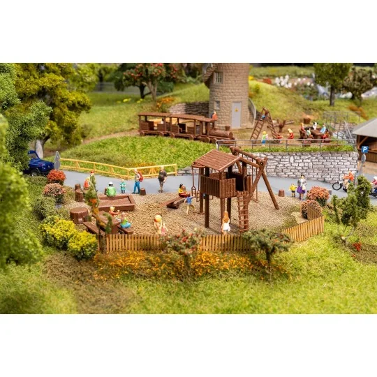 Faller_190036-Faller 190036 Maquette, Coffret promotionnel Terrain de jeu d'aventure