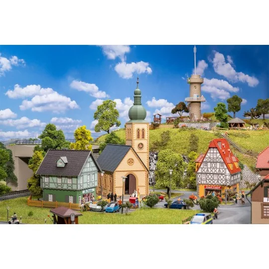Faller_190038-Faller 190038 Maquette, Coffret promotionnel Vie de village