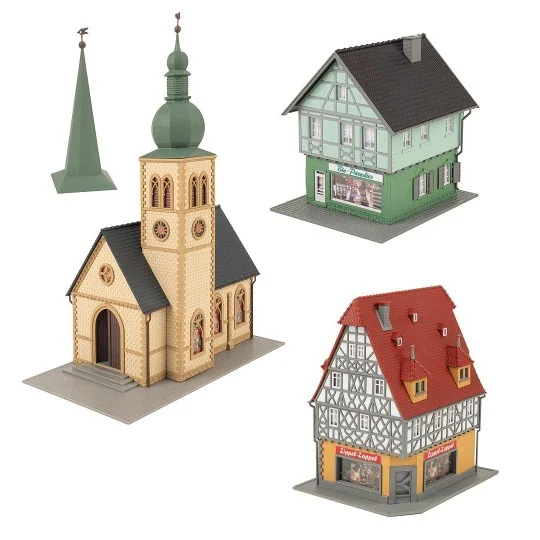 Faller_190038-Faller 190038 Maquette, Coffret promotionnel Vie de village