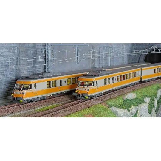 EPM_E.22.15.04-EPM E.22.15.04 Coffret rame complète RTG N°37, gris Béton 804 et Chamois 432, blason Tours, Caen
