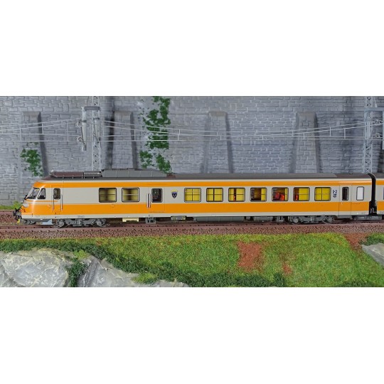 EPM_E.22.15.04-EPM E.22.15.04 Complete RTG train set No. 37, Concrete Grey 804 and Chamois 432, Tours and Caen coat of arms