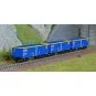 Arnold HN6602 Set of 3 Eamnos gondola wagons, SNCF, Nacco, N scale HN6602-Arnold HN6602 Set of 3 Eamnos gondola wagons, SNCF, Nacco, N scale