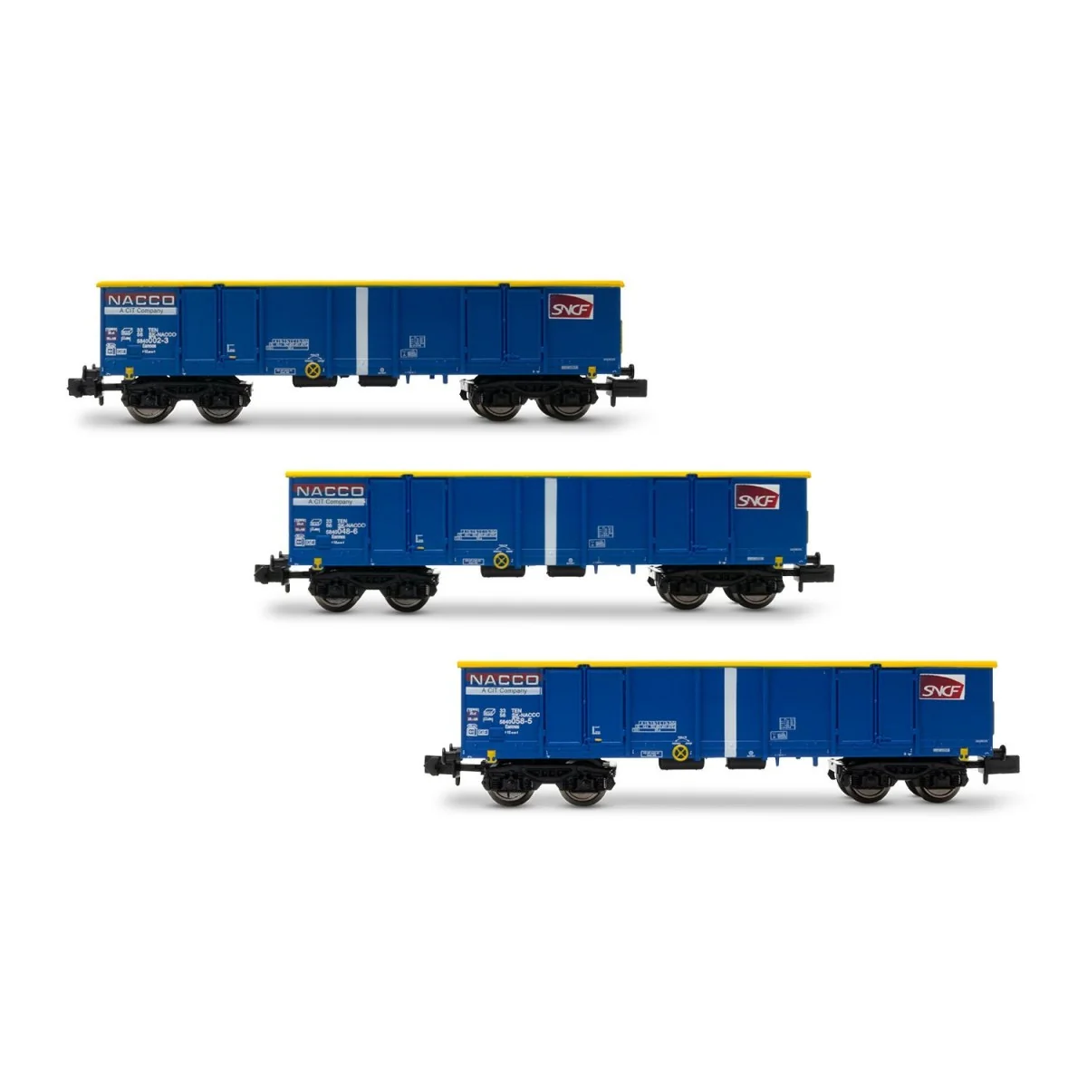Arnold HN6602 Set de 3 wagons tombereaux Eamnos, SNCF, Nacco, échelle N Arnold HN6602 - 5