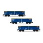 HN6602-Arnold HN6602 Set of 3 Eamnos gondola wagons, SNCF, Nacco, N scale