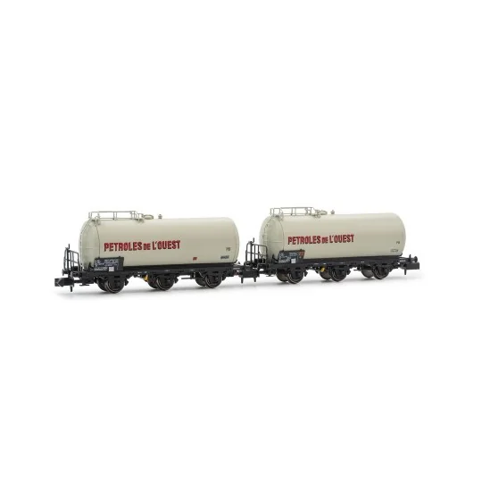 Arnold HN6677 Set of 2 three-axle tank wagons, SNCF, Petroles de l'... HN6677-Arnold HN6677 Set of 2 three-axle tank wagons, SNCF, Petroles de l'Ouest, N scale