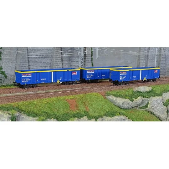 HJ6293-Jouef HJ6293 Set de 3 wagons tombereaux type Eamnos, SNCF, Nacco
