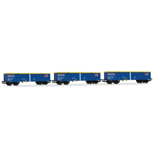 HJ6293-Jouef HJ6293 Set de 3 wagons tombereaux type Eamnos, SNCF, Nacco