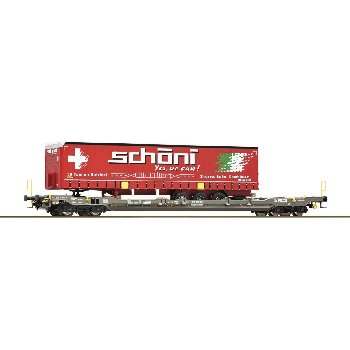 Roco 6600065 T5 pocket wagon, Hupac, loaded with Schöni semi-traile...