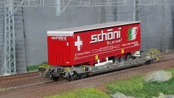 Roco 6600065 T5 pocket wagon, Hupac, loaded with Schöni semi-trailer