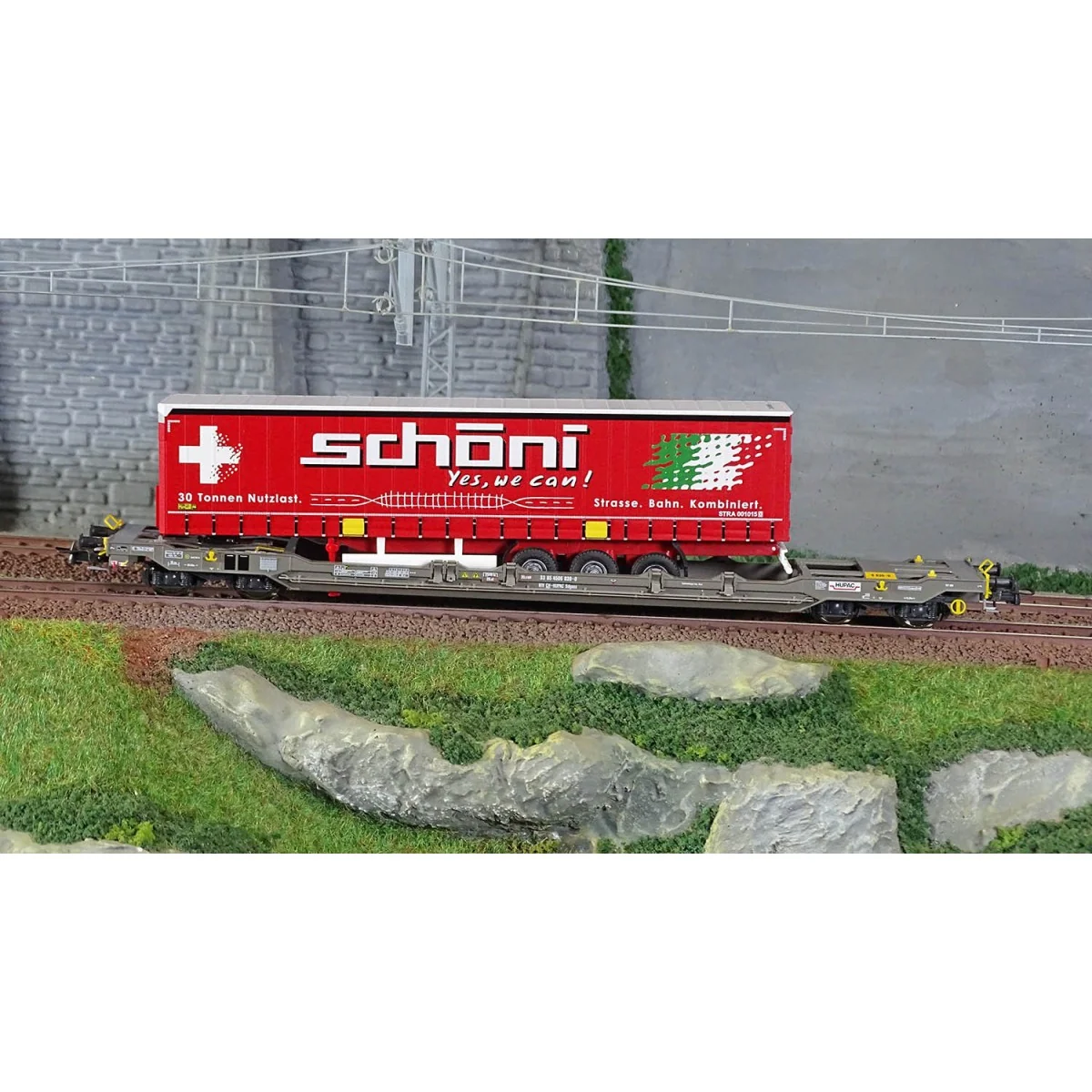Roco 6600065 Wagon-poche T5, Hupac, chargé semi-remorque Schöni Roco Roco_6600065 - 2