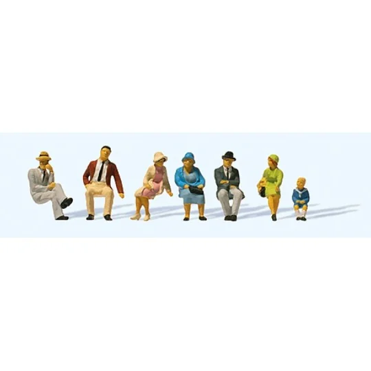 Preiser 12444 Figures, seated passengers 1925-1930 PREISER_12444-Preiser 12444 Figures, seated passengers 1925-1930