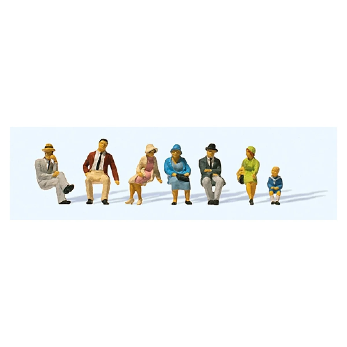 Preiser 12444 Personnages, passagers assis 1925-1930 Preiser Preiser_12444 - 1