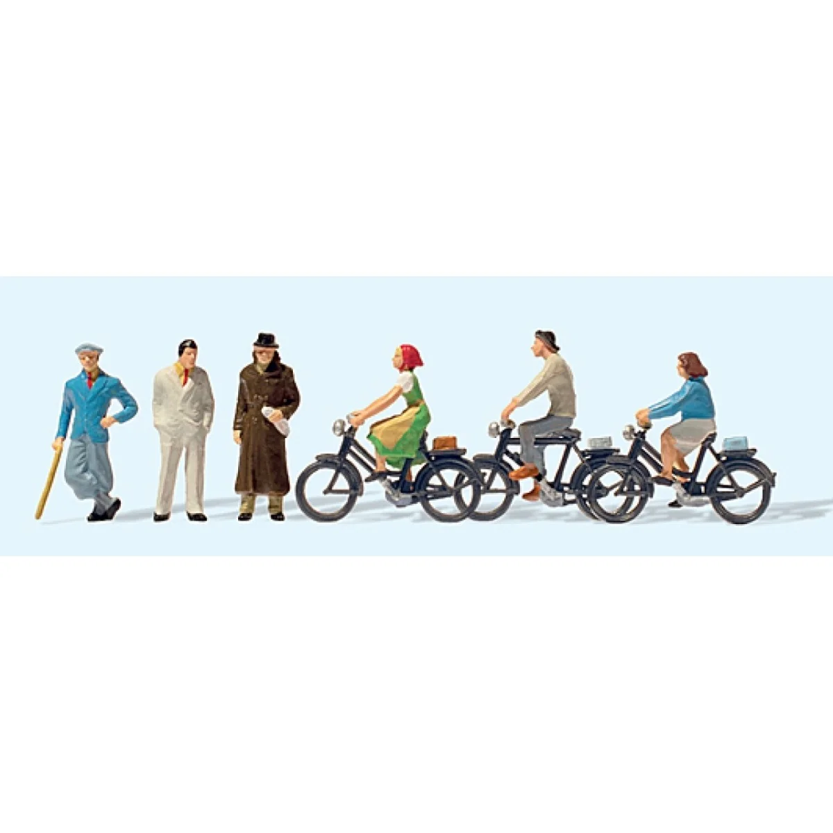 Preiser 12484 Figures, Passersby and Cyclists Preiser 12484 Figures, Passersby and Cyclists