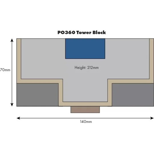 MET-PO360-Metcalfe PO360 Model, Bas-relief Building