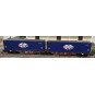 NW-288-REE Modeles NW288 Wagon porte conteneurs Sggmrss 80 TOUAX, SNCF, 2 conteneurs CGA-CGM logo Monde, N - 1/160