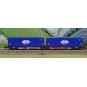NW-288-REE Modeles NW288 Container wagon Sggmrss 80 TOUAX, SNCF, 2 containers CGA-CGM logo World, N - 1/160