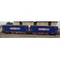NW-289-REE Modeles NW289 Wagon porte conteneurs Sggmrss 80 TOUAX, SNCF, 2 conteneurs CGA-CGM, N - 1/160
