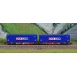 NW-289-REE Modeles NW289 Container wagon Sggmrss 80 TOUAX, SNCF, 2 CGA-CGM containers, N - 1/160