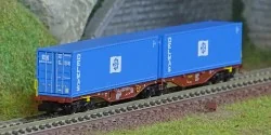 REE Modeles NW290 Container wagon Sggmrss 80 TOUAX, SNCF, 2 DELMAS ...
