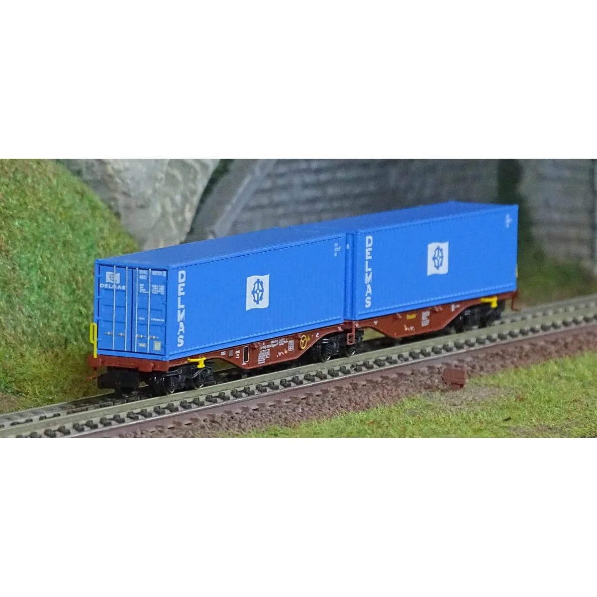 REE Modeles NW290 Container wagon Sggmrss 80 TOUAX, SNCF, 2 DELMAS ... REE Modeles NW290 Container wagon Sggmrss 80 TOUAX, SNCF, 2 DELMAS ...