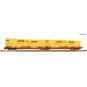 Fle_6660051-Fleischmann 6660051 Double pocket articulated wagon T3000e, DB AG, loaded with 4 DHL swap bodies, N scale