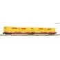 Fleischmann 6660051 Double pocket articulated wagon T3000e, DB AG, ... Fle_6660051-Fleischmann 6660051 Double pocket articulated wagon T3000e, DB AG, loaded with 4 DHL swap bodies, N scale
