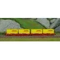 Fleischmann 6660051 Double pocket articulated wagon T3000e, DB AG, ... Fle_6660051-Fleischmann 6660051 Double pocket articulated wagon T3000e, DB AG, loaded with 4 DHL swap bodies, N scale