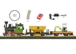 LGB 70403 Freight Starter Set, with Steam Locomotive, Light and Smo...